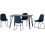 Seconique Marlow & Lukas Dining Set X4 Chairs  Blue Velvet 3
