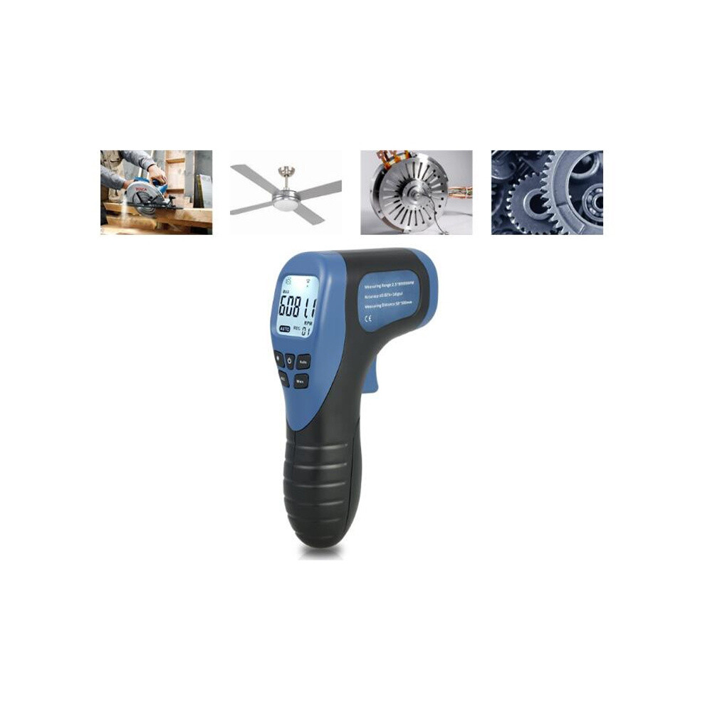 Non-Contact High-Precision Tachometer Digital Display Motor Speedometer 6083684910692
