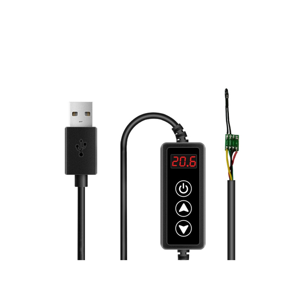 W-3301 Intelligent Digital Display Thermostat Pet Heating Pad Milk Warmer Thermostat Controller(Black) 6083684910272