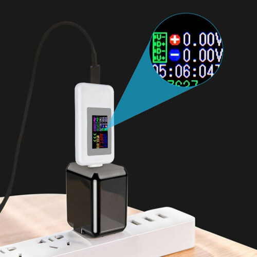 KWS-MX18 10 σε 1 USB DC Tester Ρεύμα 4-30V Τάση Χρονόμετρο Αμπερόμετρο Ψηφιακό Μετρητή (Μαύρο) 2
