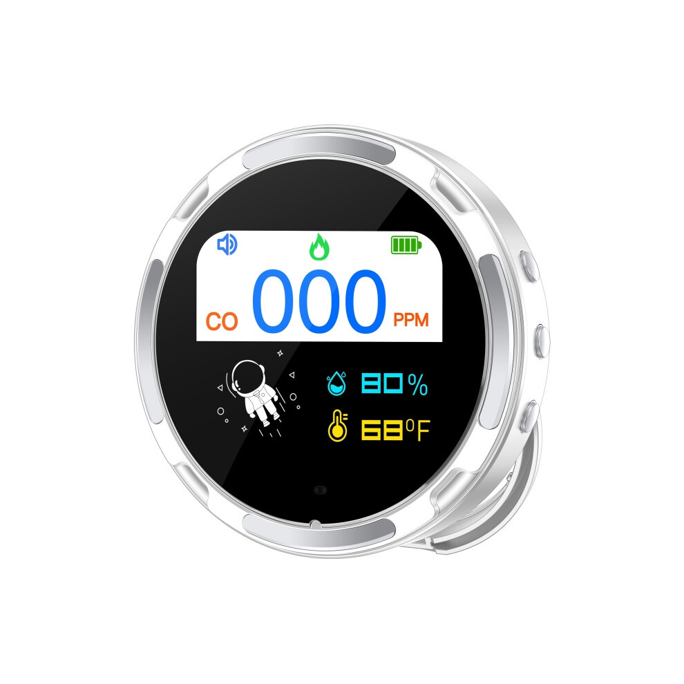 Portable Waterproof Carbon Monoxide Alarm Detector (White) 6083684911729