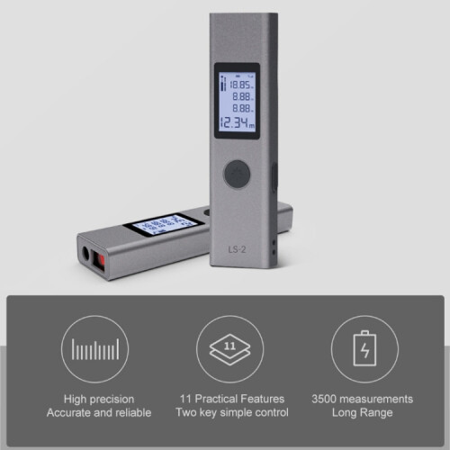 LS-2 25m Rechargeable LCD Digital Laser Rangefinder Distance Meter 2