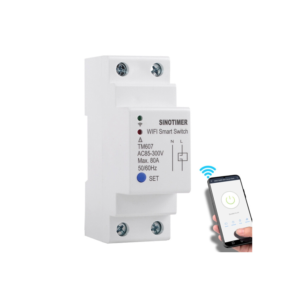 Sinotimer Tm607 Intelligent Wifi Timer Mobile App Home Rail Remote Control Time Switch 80A 85-300V 6083684911200