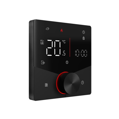 Θερμοστάτης LED για έξυπνο σπίτι με WiFi BHT-009GALW για θέρμανση νερού (μαύρο) 2