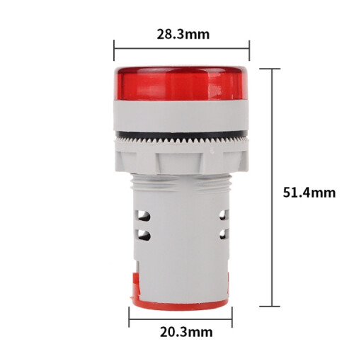 2 pcs 22mm round 6-100V universal voltmeter (ST16VD-04 green) DC voltage signal indicator light. 2