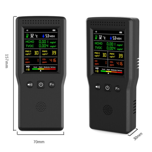 9 In 1 Air Quality Detector Handheld High Precision Formaldehyde Detector(White) 2