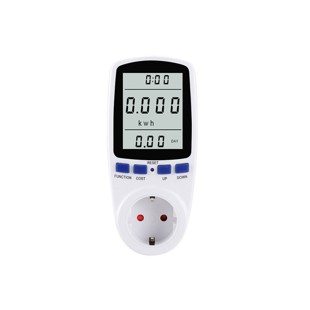 Ac 230V 50Hz Max 16A Lcd Display Energy Meter Watt Volt Voltage Power Analyzer Automatic Electricity Monitor Analyzer Power, Eu Plug 6083684910364