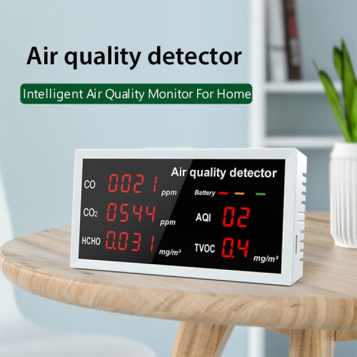 Monitor portatile 5 in 1 per interni, rilevatore di TVOC e formaldeide (W17 bianco) 1