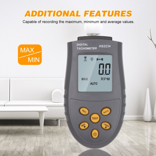 HS2234 Non-contact Laser Tachometer Digital Display Motor Tachometer 2
