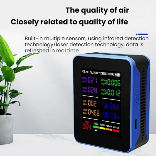 Multifunktionaler CO2-Luftqualitätsmonitor (Weiß) 2