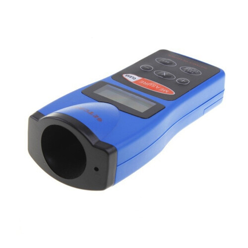 Ultrasonic Laser Point LED Distance Measure Meter Tool(Blue) 2