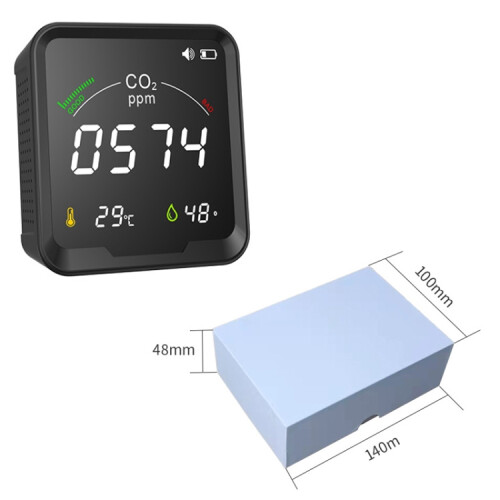 PTH-9C gasdetector, infrarood koolstofdioxidedetector, temperatuur- en vochtigheidsmeter 1