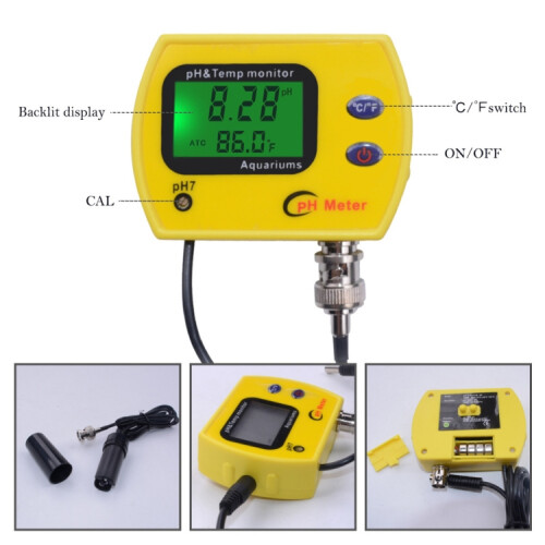 Testeur de pH, indicateur d'acidité durable, moniteur de température de piscine avec rétroéclairage 2