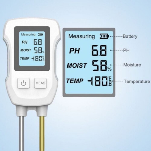 3 in 1 Digital Display Soil Detector, Soil Moisture, Temperature, PH 1