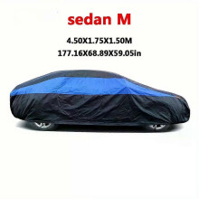 (M-4.50X1.75X1.50M) Exterior Car Cover Universal Waterproof Dustproof UV Protection Car Protective Cover for Hatchback Sedan SUV Full Car Covers