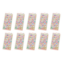 10Sheet Embossed Animal Sticker Cartoon PET-cartoon animals