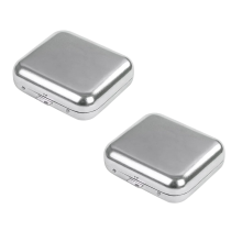 2er-Pack tragbarer Aschenbecher, Mini-Kompakt-Metallaschenbecher, winddichter Taschenaschenbecher für Zigaretten im Auto, für draußen,