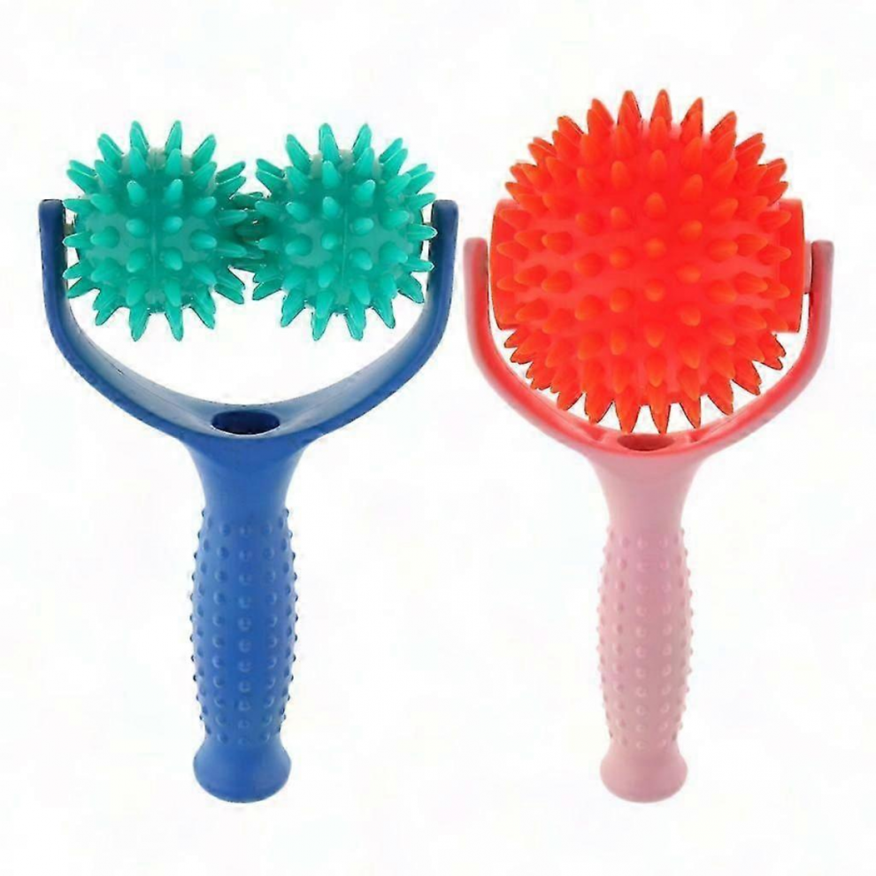 2x Handheld Spiky Ball Massage Roller for Neck Shoulder Back Muscle Relaxation
