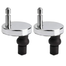 Paquete de 2 accesorios compatibles con bisagras de asiento de inodoro fijo, kit de tornillos de bisagra de liberación rápida