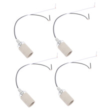 4Pcs Industrial Metal E14 Lamp Holder Set, Durable Light Socket Adapter for Ceiling and Wall Lights