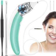 Aspiratore per orecchie, aspiratore elettrico per la rimozione del cerume con 5 livelli di potenza di aspirazione, kit per la pulizia delle orecchie r