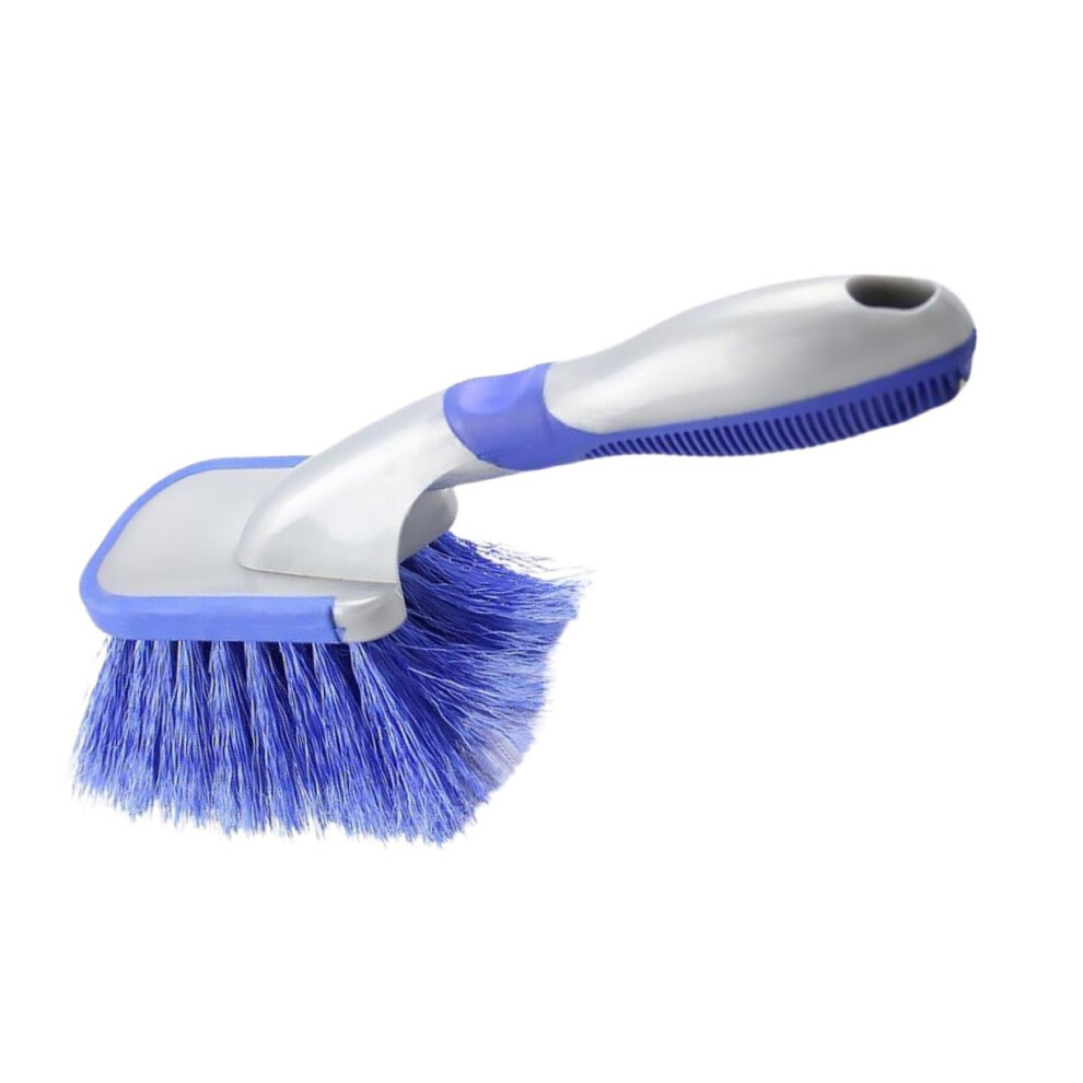 Car Wheel Cleaning Brush With Deep Cleaning Bristle Head, Ergonomic Grip, For Tire And Rim Care 9351714631594