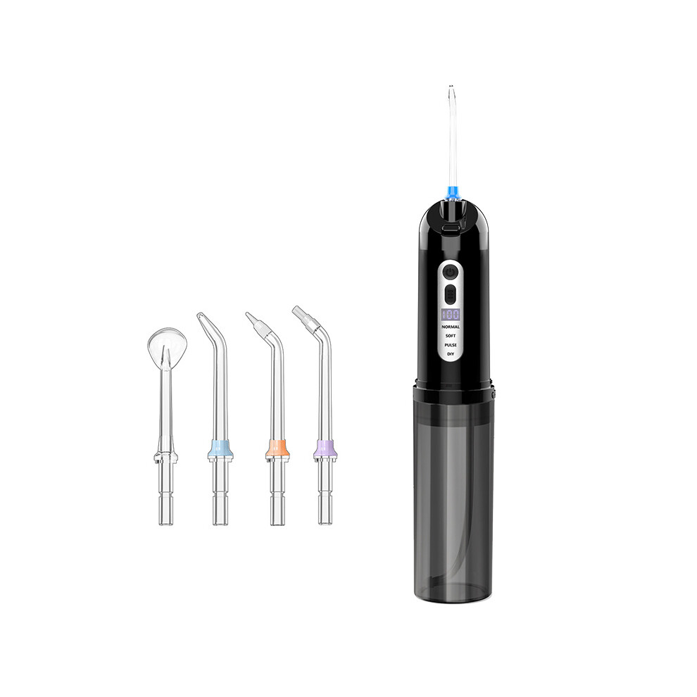 Water Dental Flosser Oral Irrigator The New With 4 Modes, 250ml Cordless Water Teeth Cleaner Pick 4 Tips