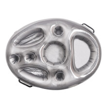 Hole Large Capacity Swimming Pool Drink Tray Inflatable Floating Drink Holder Silver