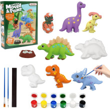Dinosaur Toy, Children's Molding and Painting Kit, Crafts for Children, Creative Christmas Birthday Gift with Plaster Mold for Children Boys