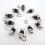 DC Power Jack 5.5x2.5mm Panel Mount Socket 3 Pin Connector for Power Supply, Bulk 10 Pack 5