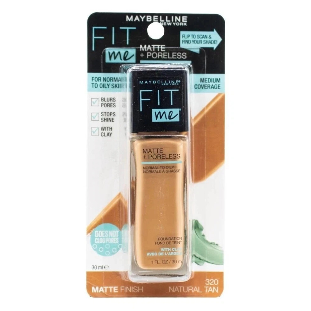 Garnier/Maybelline Ny Maybelline Fit Me Matte & Poreless Liquid Foundation - 320 Natural Tan