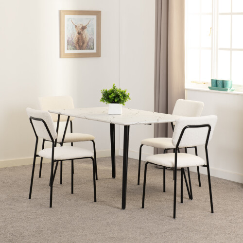 Seconique Marlow & Sheldon Dining Set with 4 x  Chairs