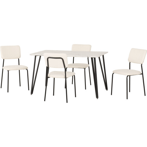 Seconique Marlow & Sheldon Dining Set with 4 x  Chairs 1