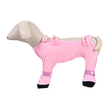 Bedruckter Regenmantel für Hunde aus Polyester mit-S Rosa