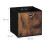 Caja de almacenaje de tela con aspecto de madera, pack de 6 4