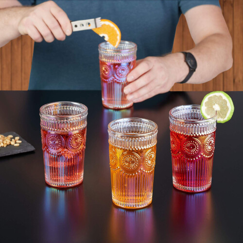 Paquete de 4 vasos vintage para beber 2
