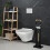 Silla de baño en bambú y acero inoxidable. 11
