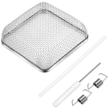 Stainless Steel RV Furnace Vent Cover with PestBlocking Mesh and Silicone Edge, Easy Installation