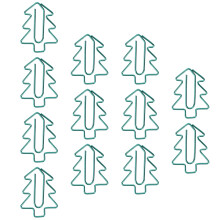 12 Paper Clips Mini Cute Christmas Tree File Clip Compatible with Office Supplies School Gifts Wedding Decorations