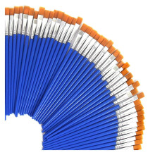 30 Pcs Paint Brushes Set with Soft Nylon Bristles for Acrylic Watercolor Oil, Precision Detail Tips and Wood Handle