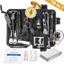 Portable Travel Size Survival Kit, Multi-Tool-Kit Compatible with Outdoor Adventures, Tactical Kit Including Emergency Tools, Adventure Gift