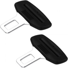 Seat Belt Silencer, Anti-Belt Warning Metal Seat Belt Clip, 2Pcs Universal Car Model Seatbelt Adjuster Compatible with Improved Driving ComC