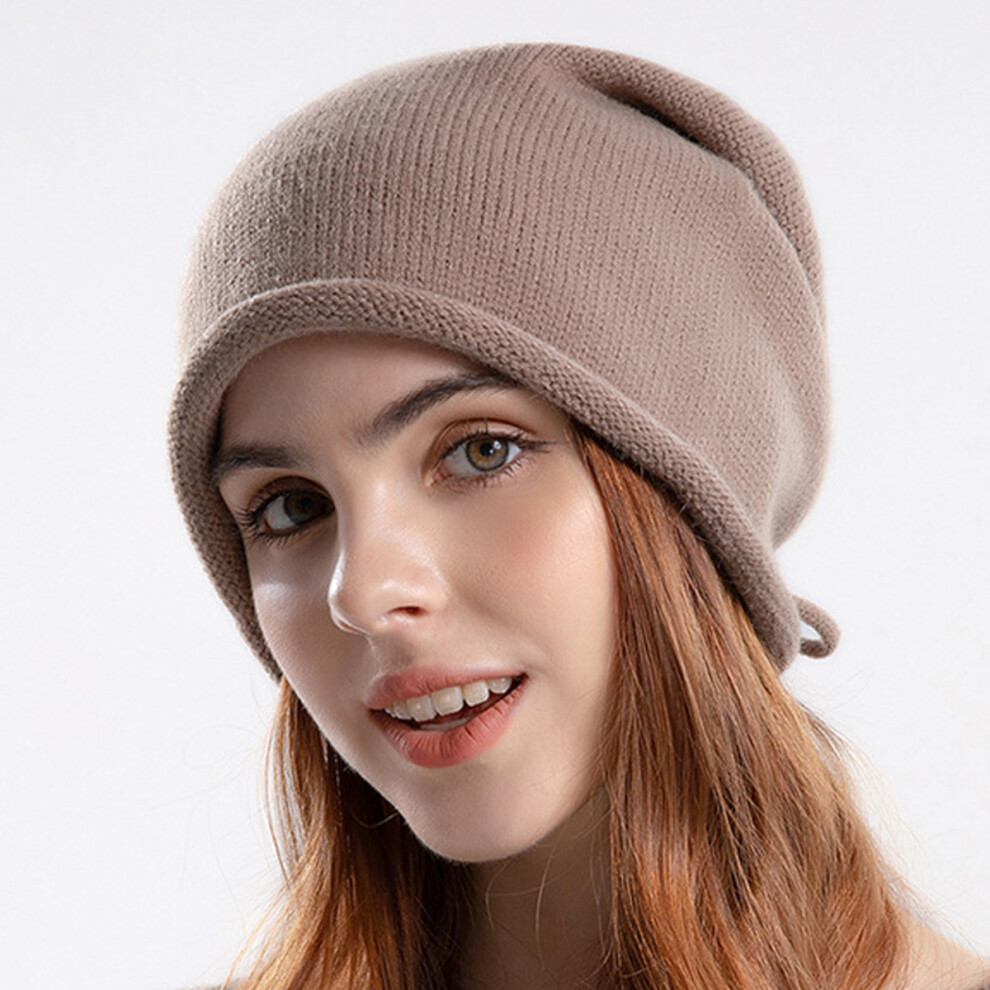 1 Warm Drawstring Pullover Hat Thin Knit Stacked Hat Warm Pullover Hat 3564946437834