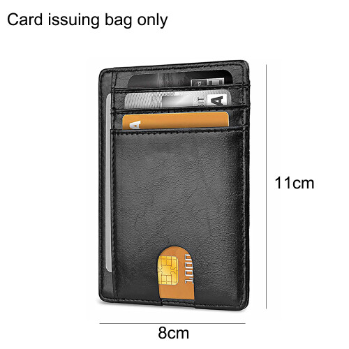 Men's leather card case, RFID anti-theft brush 1