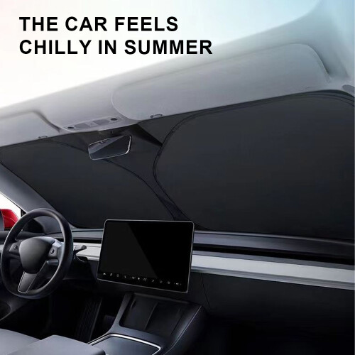 Windshield Visor, Car Visor Front Windshield, UV Visor, Titanium Silver Opaque, Size 145X80CM 2
