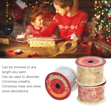 3 Pcs Christmas Ribbon 10 Yards Transparent Metallic Shiny Ribbon Compatible with Christmas Decoration Gift Packaging