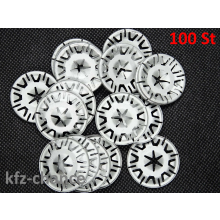 100 x clamping disc engine cover heat shield clips Compatible with Audi Skoda Seat VW