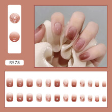Press on Nails European Fake Nails Press on Nails UV Seal Glossy Full Coverage Fit Nails Artificial False Nails Nails Compatible with Women