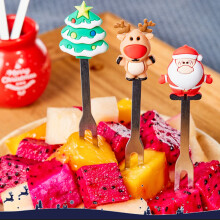 Christmas Silicone Fruit Compatible withk Salad Compatible withk Stainless Steel Children s Food Compatible withk with Ceramic Cup Holder Re