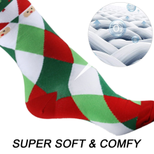 Women's Novelty Socks - Knee High Christmas Socks - Funny Holiday Socks